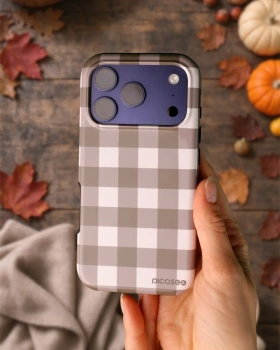 Picasee Fashion Case για Samsung Galaxy S23 Ultra 5G - Brown grid