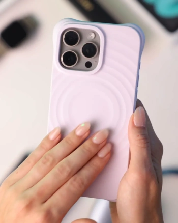 Picasee Shock-proof case s MagSafeo Apple iPhone 14 - Προσαρμοσμένη χάραξη - Ροζ