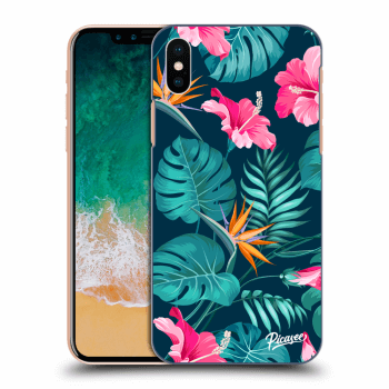Θήκη για Apple iPhone X/XS - Pink Monstera