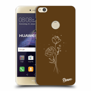 Θήκη για Huawei P9 Lite 2017 - Brown flowers