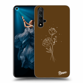 Θήκη για Honor 20 - Brown flowers