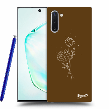 Θήκη για Samsung Galaxy Note 10 N970F - Brown flowers