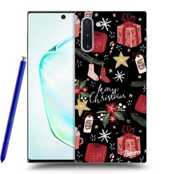 Picasee Μαύρη θήκη σιλικόνης για Samsung Galaxy Note 10 N970F - Christmas