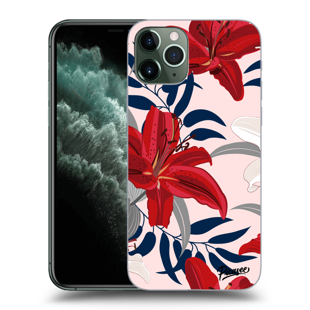 Picasee διαφανής θήκη σιλικόνης Apple iPhone 11 Pro - Red Lily