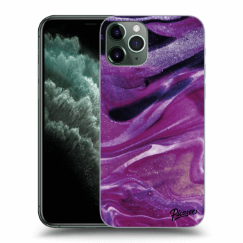 Picasee διαφανής θήκη σιλικόνης Apple iPhone 11 Pro - Purple glitter