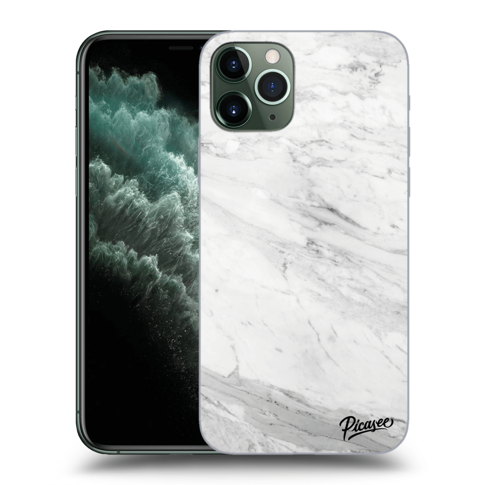 Picasee διαφανής θήκη σιλικόνης Apple iPhone 11 Pro - White marble