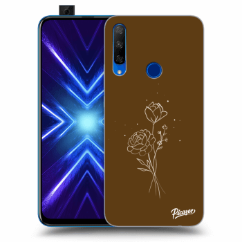 Θήκη για Honor 9X - Brown flowers