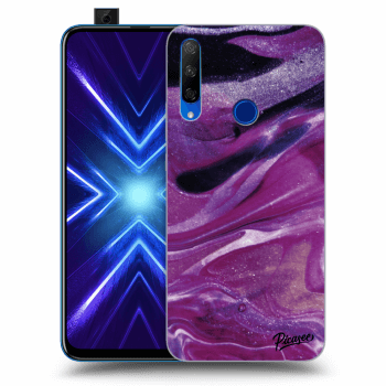 Θήκη για Honor 9X - Purple glitter