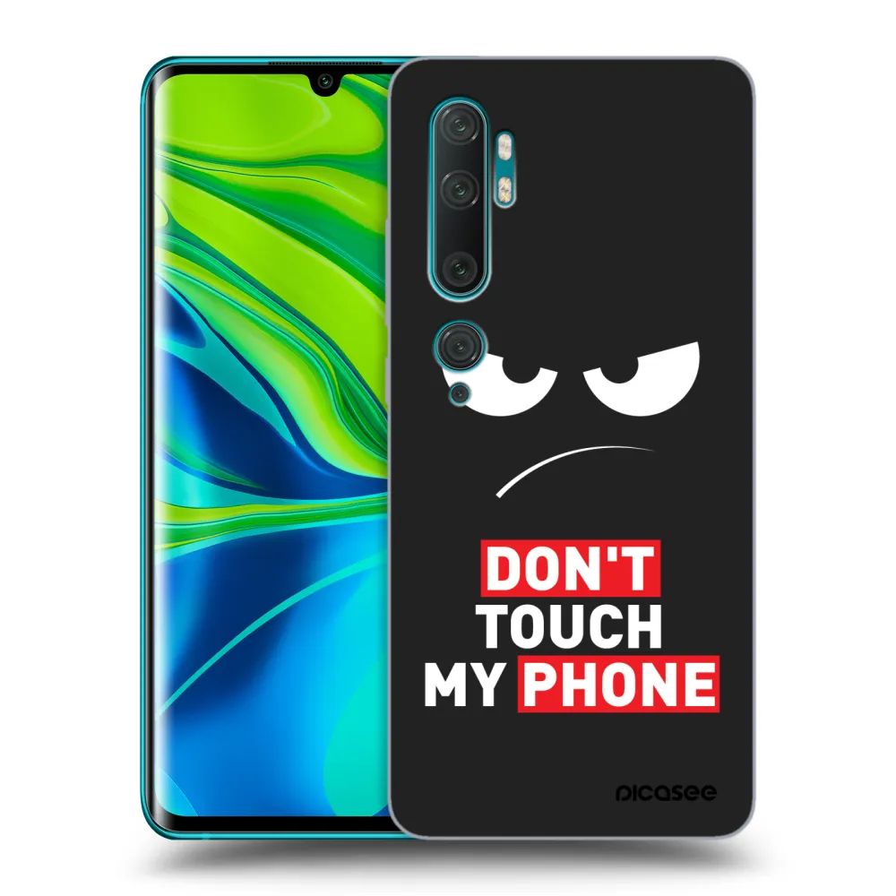 Picasee Μαύρη θήκη σιλικόνης για Xiaomi Mi Note 10 (Pro) - Angry Eyes - Transparent