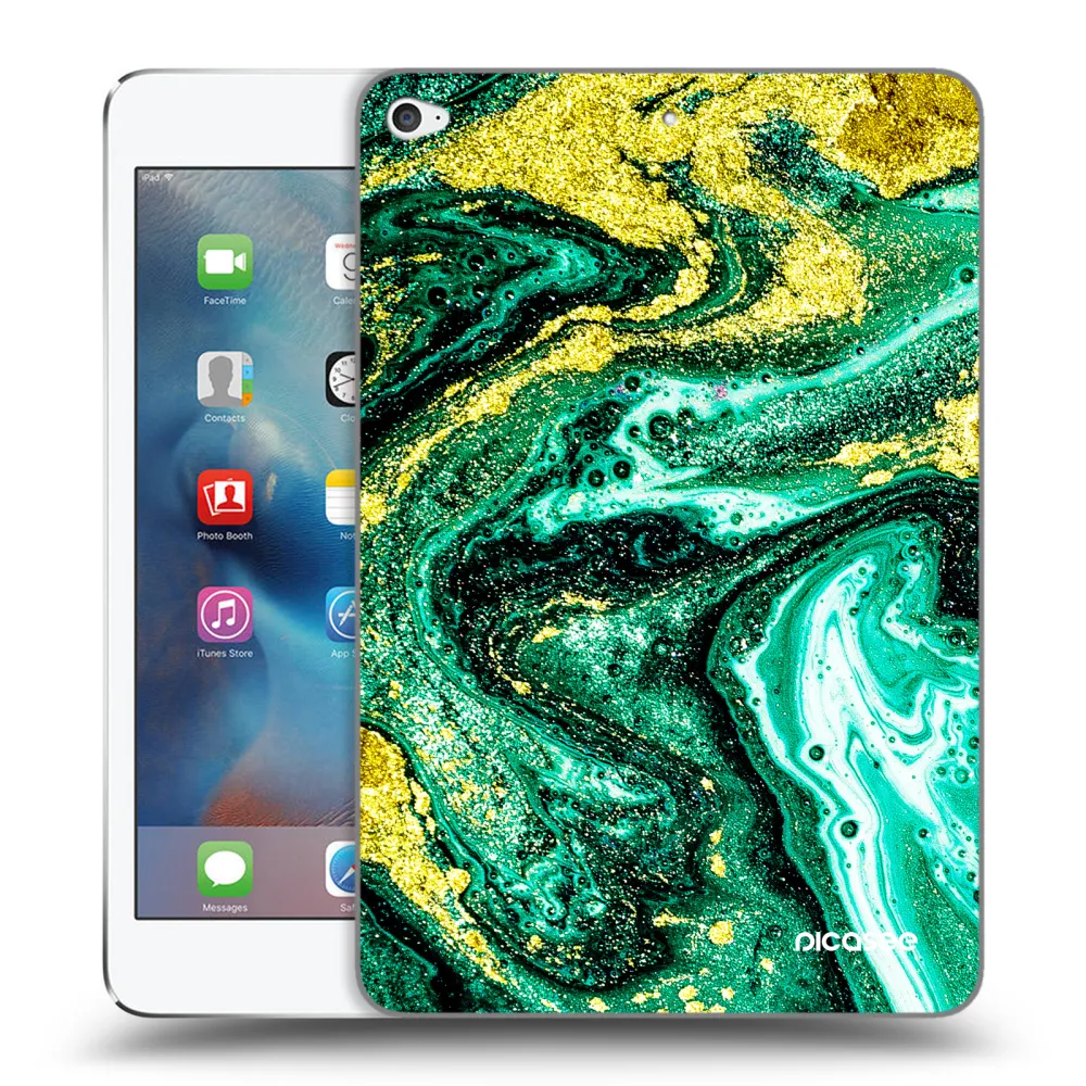 Picasee διαφανής θήκη σιλικόνης Apple iPad mini 4 - Green Gold