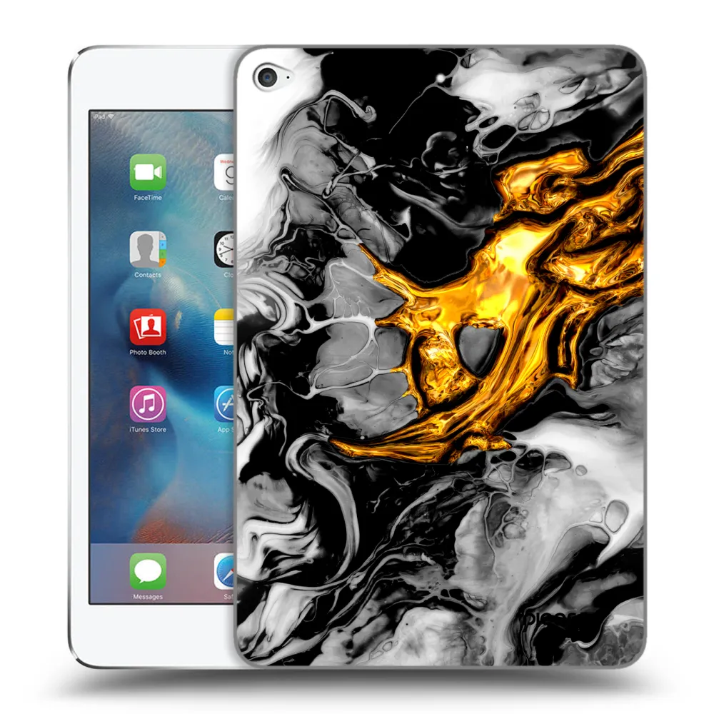 Picasee διαφανής θήκη σιλικόνης Apple iPad mini 4 - Black Gold 2