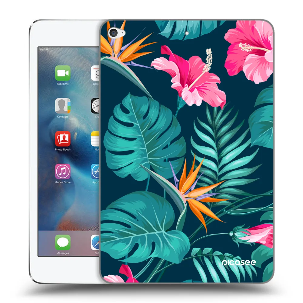 Picasee διαφανής θήκη σιλικόνης Apple iPad mini 4 - Pink Monstera