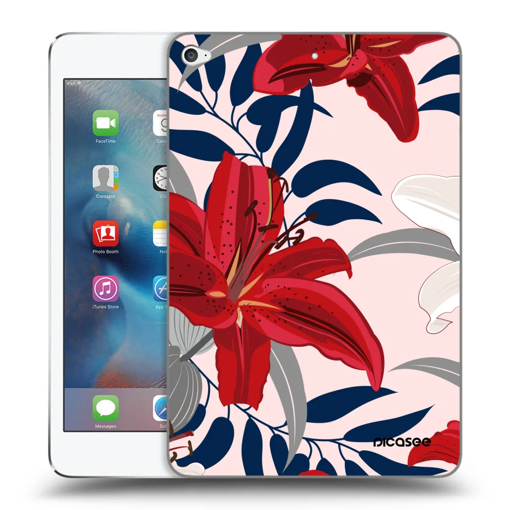 Picasee διαφανής θήκη σιλικόνης Apple iPad mini 4 - Red Lily