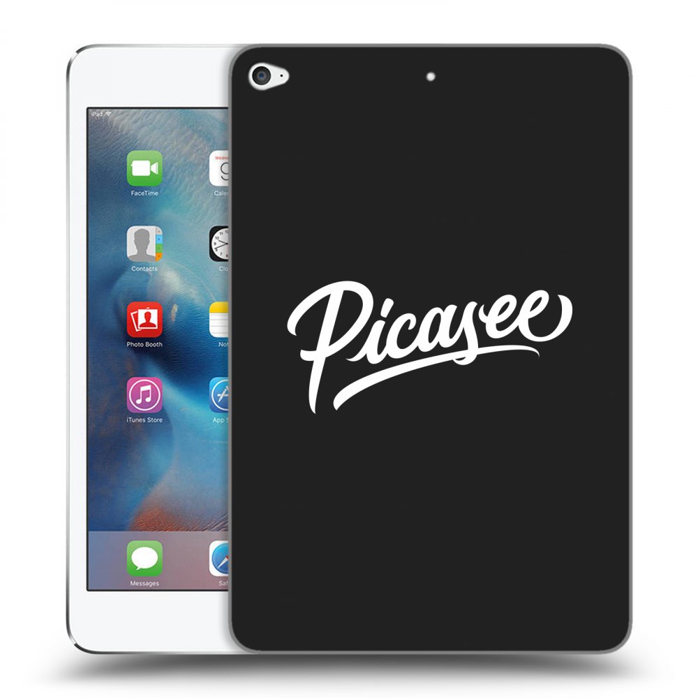 Picasee Μαύρη θήκη σιλικόνης για Apple iPad mini 4 - Picasee - old logo - white