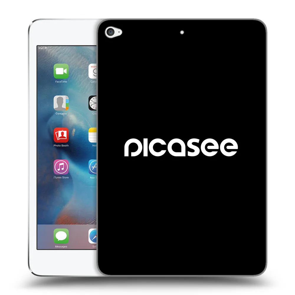 Picasee Μαύρη θήκη σιλικόνης για Apple iPad mini 4 - Picasee - new logo - white
