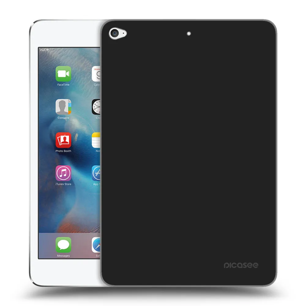 Picasee Μαύρη θήκη σιλικόνης για Apple iPad mini 4 - Clear