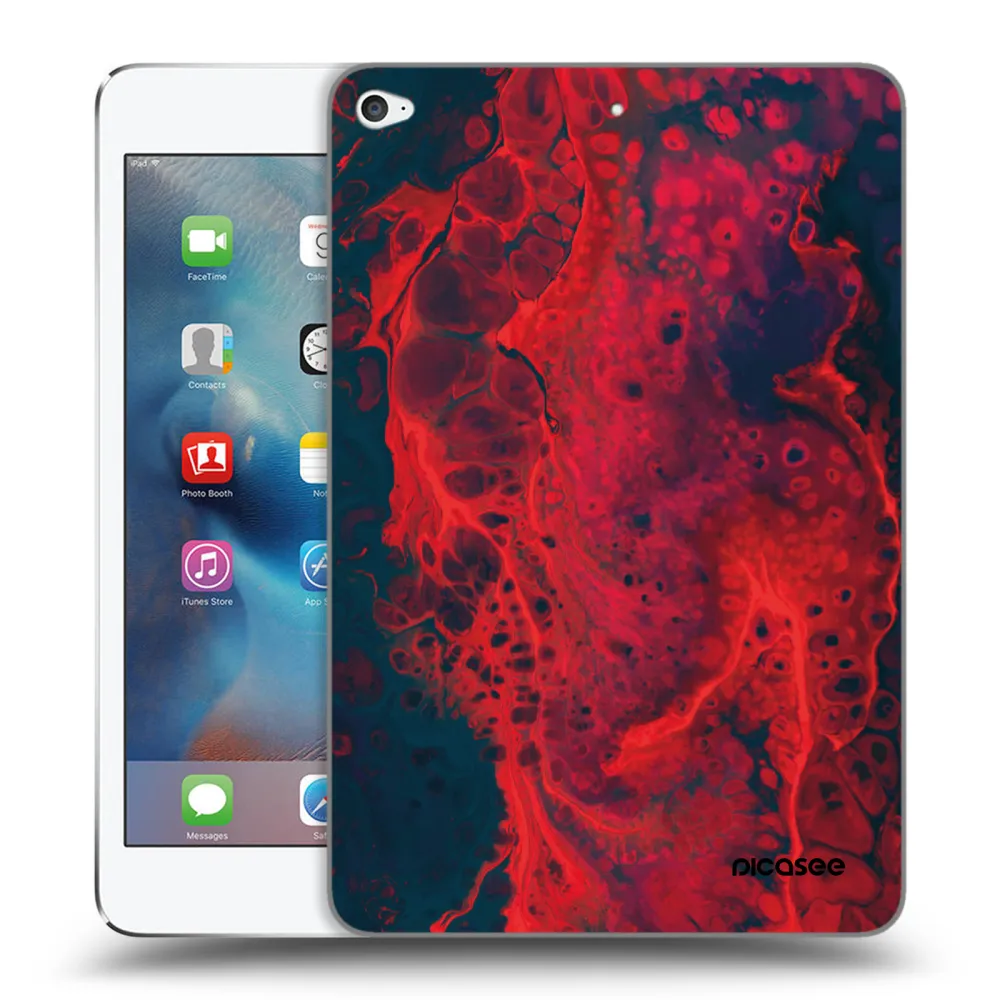 Picasee διαφανής θήκη σιλικόνης Apple iPad mini 4 - Organic red