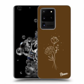 Θήκη για Samsung Galaxy S20 Ultra 5G G988F - Brown flowers
