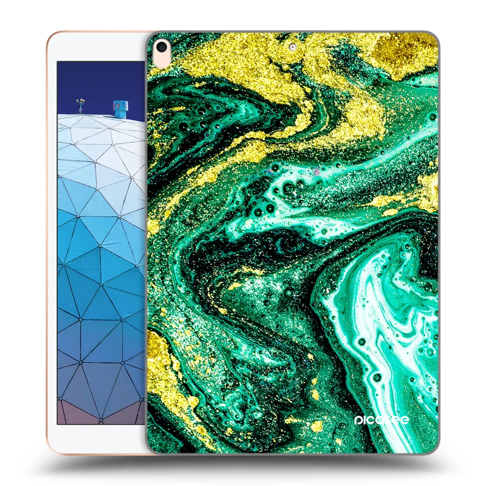 Picasee διαφανής θήκη σιλικόνης Apple iPad Air 10.5" 2019 (3.gen) - Green Gold