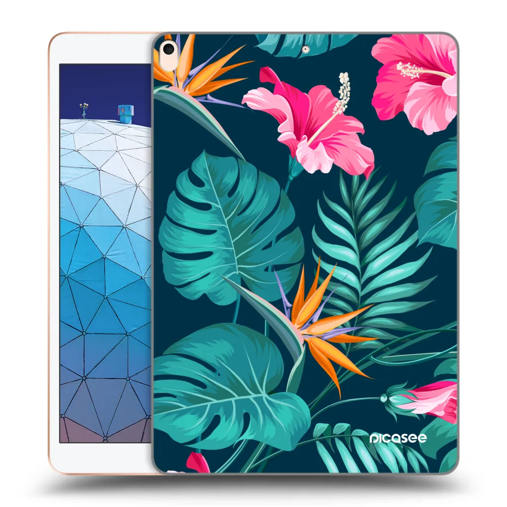 Picasee διαφανής θήκη σιλικόνης Apple iPad Air 10.5" 2019 (3.gen) - Pink Monstera