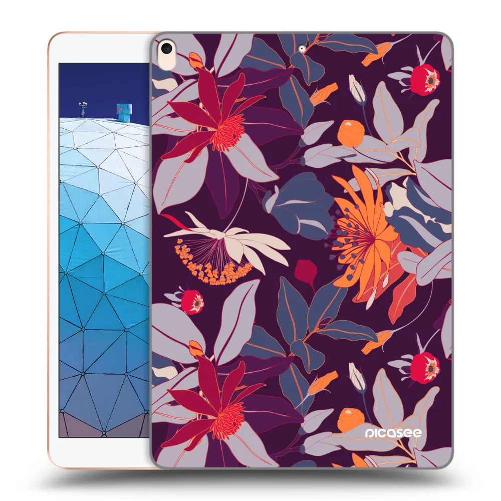 Picasee διαφανής θήκη σιλικόνης Apple iPad Air 10.5" 2019 (3.gen) - Purple Leaf