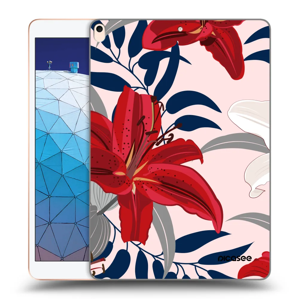 Picasee διαφανής θήκη σιλικόνης Apple iPad Air 10.5" 2019 (3.gen) - Red Lily
