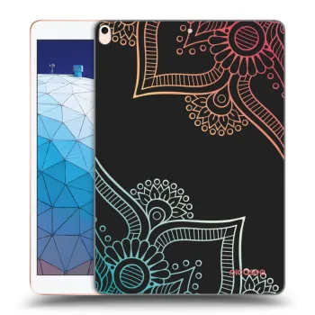 Picasee Μαύρη θήκη σιλικόνης για Apple iPad Air 10.5" 2019 (3.gen) - Flowers pattern