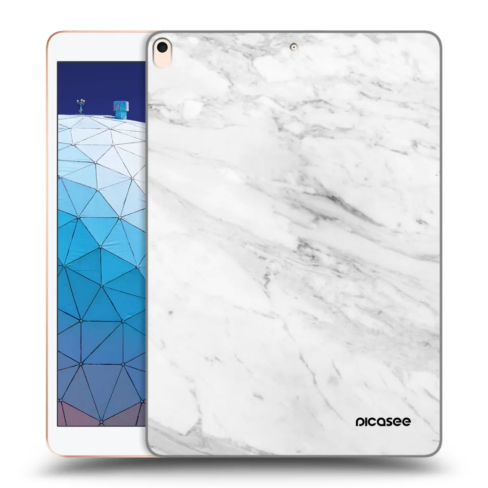 Picasee διαφανής θήκη σιλικόνης Apple iPad Air 10.5" 2019 (3.gen) - White marble