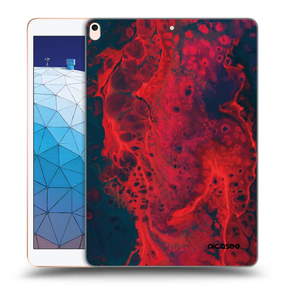 Picasee διαφανής θήκη σιλικόνης Apple iPad Air 10.5" 2019 (3.gen) - Organic red