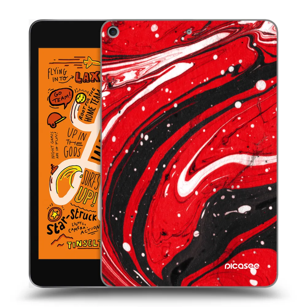 Picasee διαφανής θήκη σιλικόνης Apple iPad mini 2019 (5. gen) - Red black