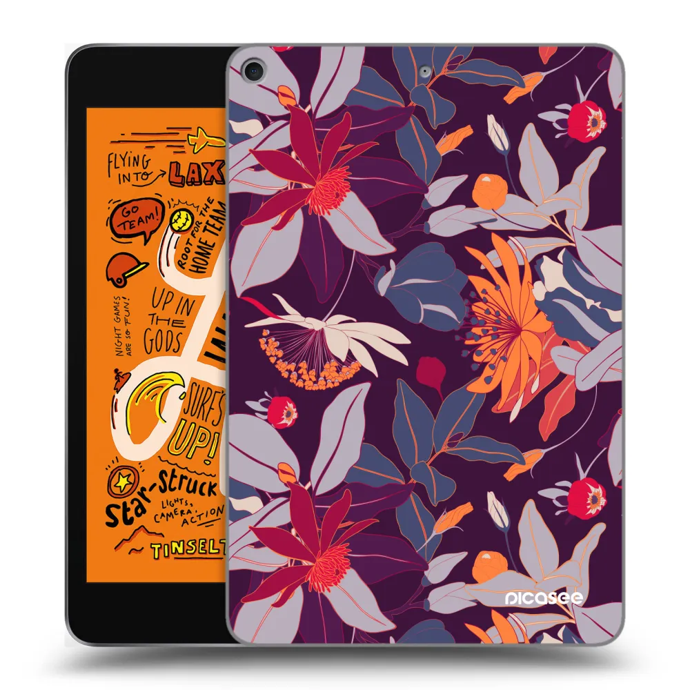 Picasee διαφανής θήκη σιλικόνης Apple iPad mini 2019 (5. gen) - Purple Leaf