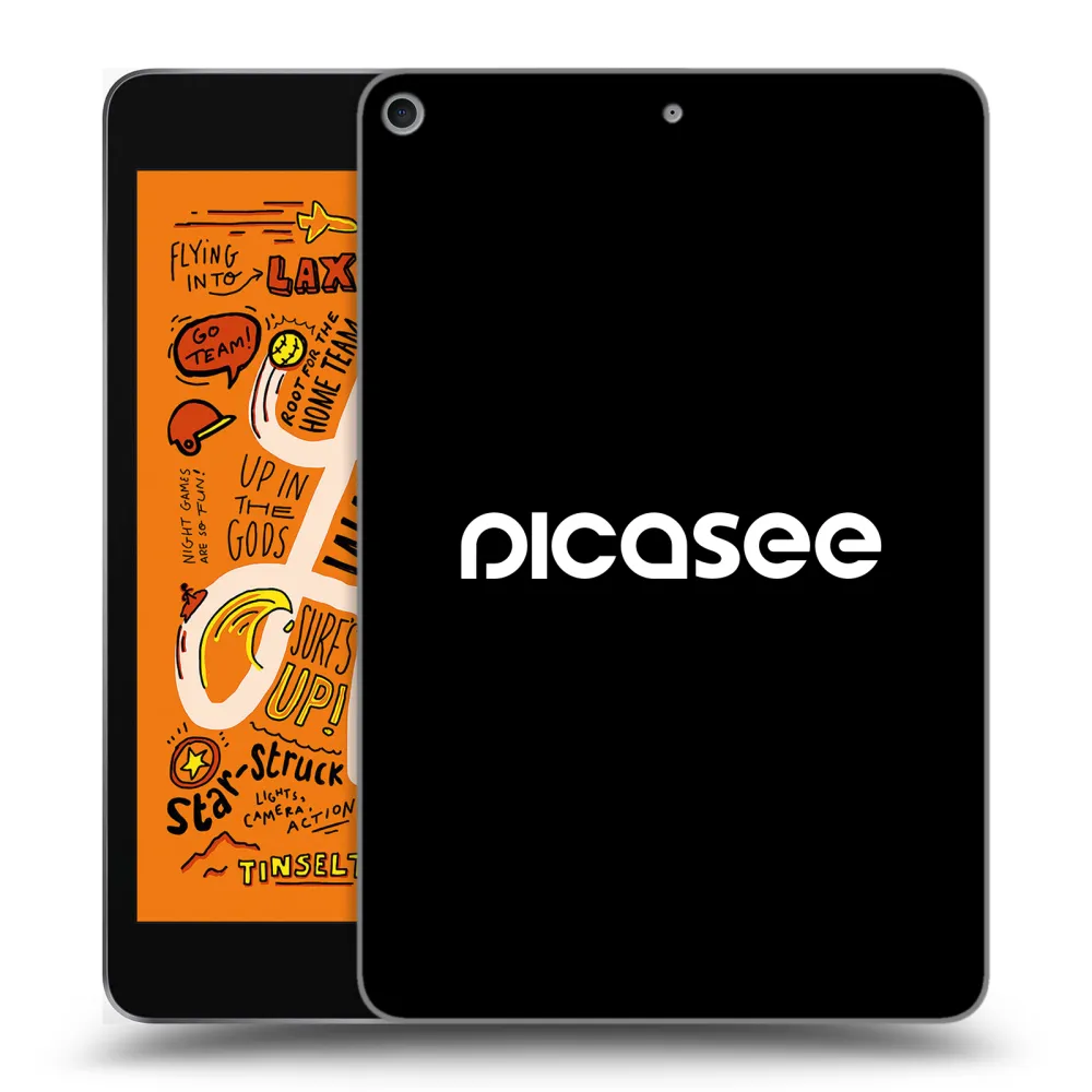 Picasee Μαύρη θήκη σιλικόνης για Apple iPad mini 2019 (5. gen) - Picasee - new logo - white