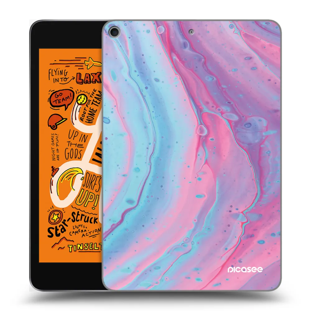 Picasee διαφανής θήκη σιλικόνης Apple iPad mini 2019 (5. gen) - Pink liquid