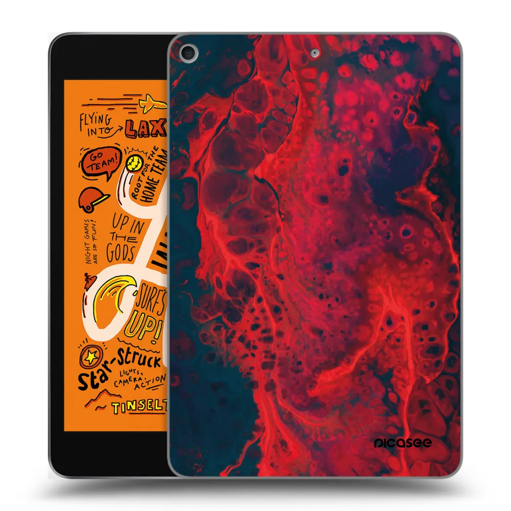 Picasee διαφανής θήκη σιλικόνης Apple iPad mini 2019 (5. gen) - Organic red