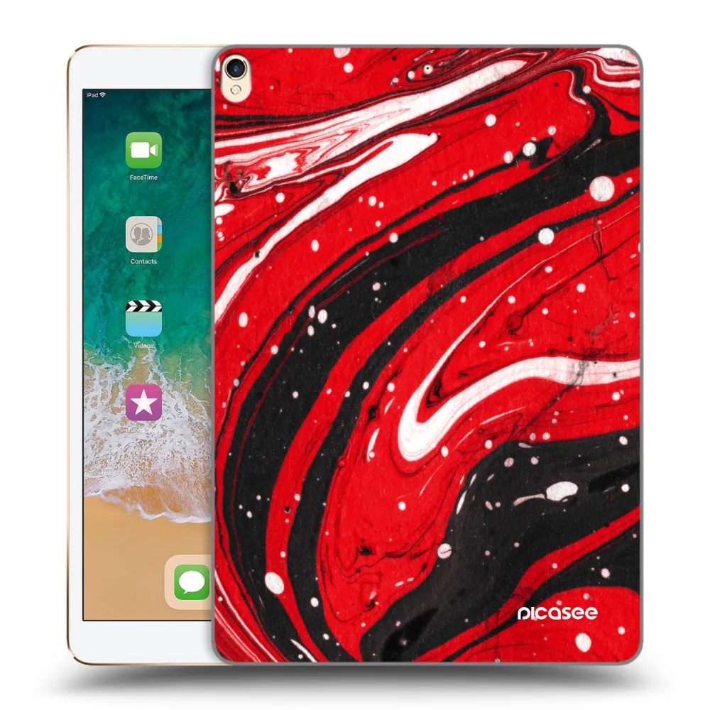 Picasee διαφανής θήκη σιλικόνης Apple iPad Pro 10.5" 2017 (2. gen) - Red black