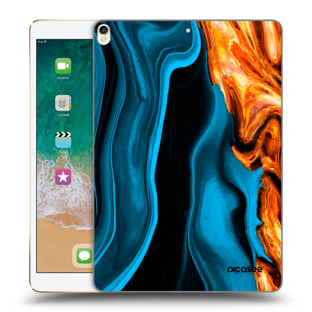 Picasee διαφανής θήκη σιλικόνης Apple iPad Pro 10.5" 2017 (2. gen) - Gold blue
