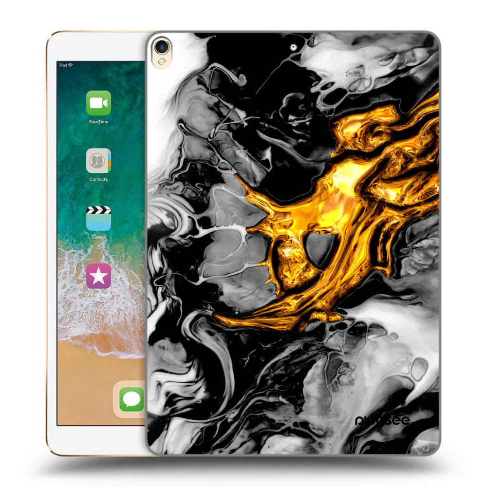 Picasee διαφανής θήκη σιλικόνης Apple iPad Pro 10.5" 2017 (2. gen) - Black Gold 2