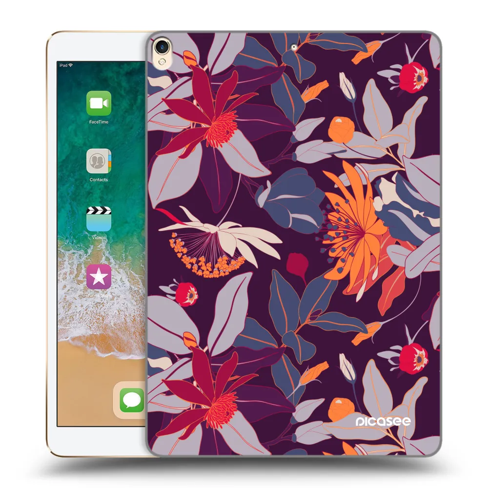Picasee διαφανής θήκη σιλικόνης Apple iPad Pro 10.5" 2017 (2. gen) - Purple Leaf
