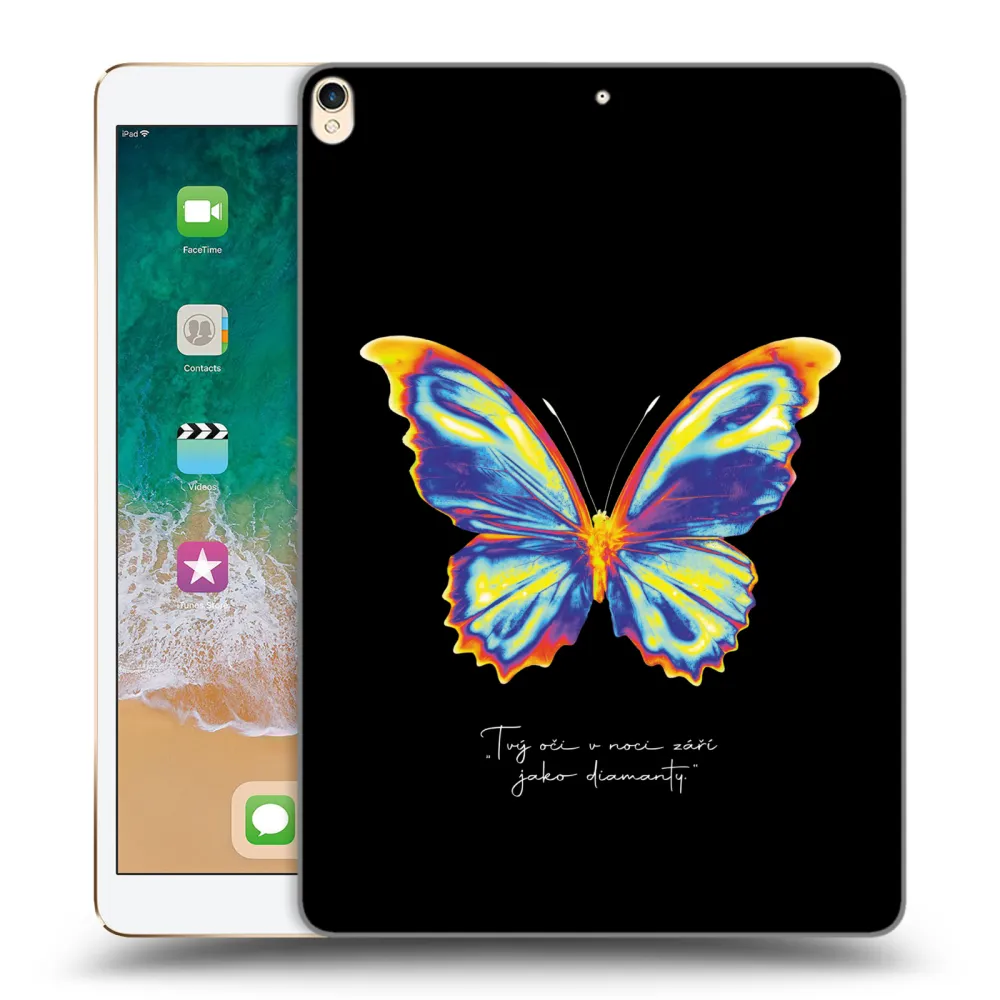 Picasee διαφανής θήκη σιλικόνης Apple iPad Pro 10.5" 2017 (2. gen) - Diamanty Black