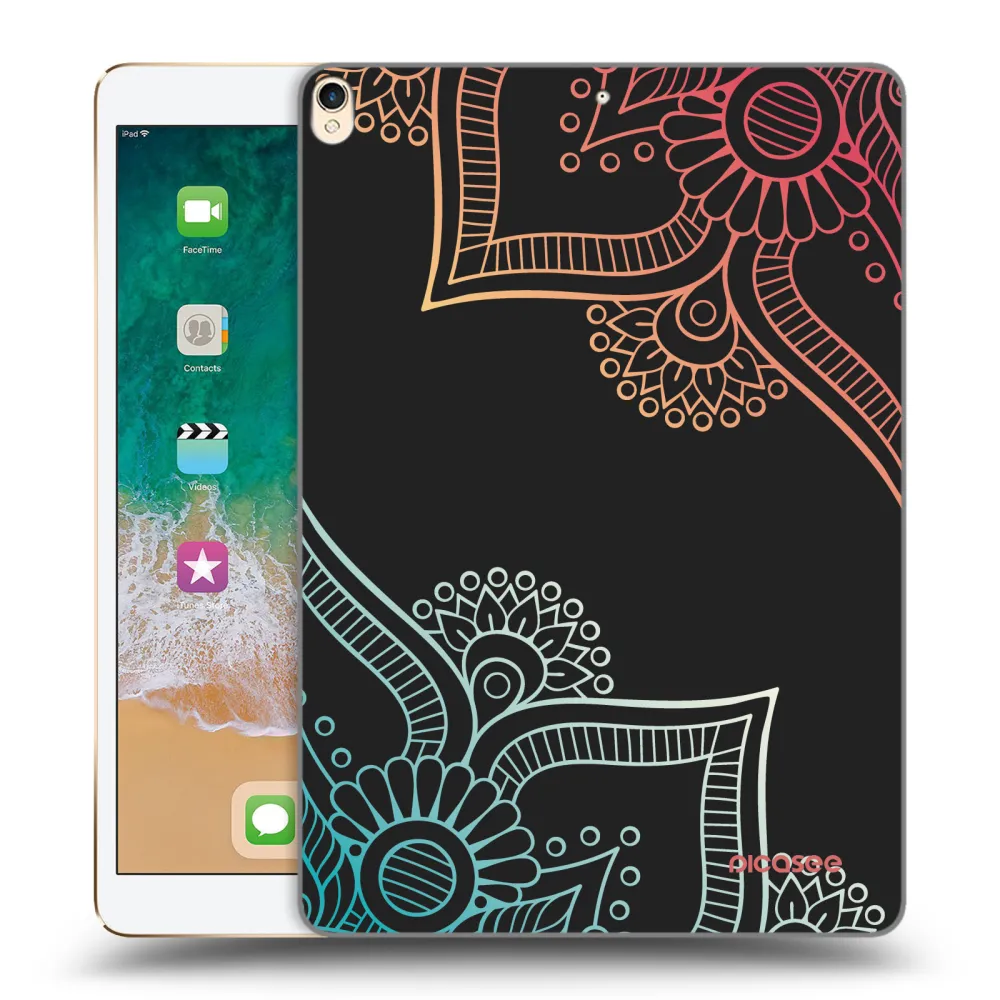 Picasee Μαύρη θήκη σιλικόνης για Apple iPad Pro 10.5" 2017 (2. gen) - Flowers pattern