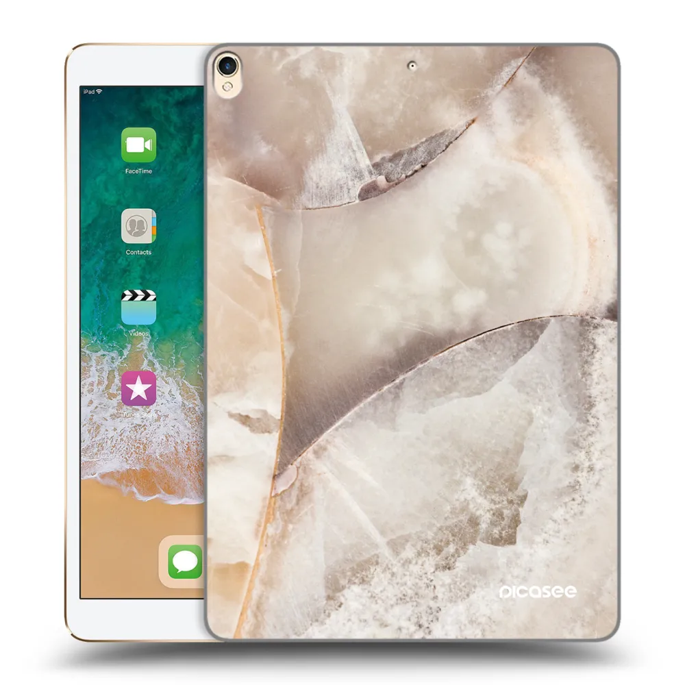 Picasee διαφανής θήκη σιλικόνης Apple iPad Pro 10.5" 2017 (2. gen) - Cream marble
