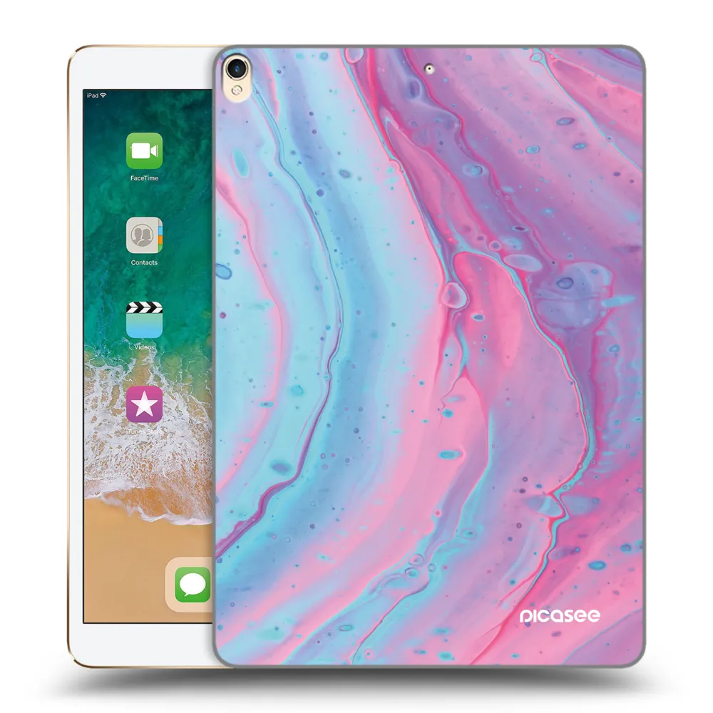 Picasee διαφανής θήκη σιλικόνης Apple iPad Pro 10.5" 2017 (2. gen) - Pink liquid