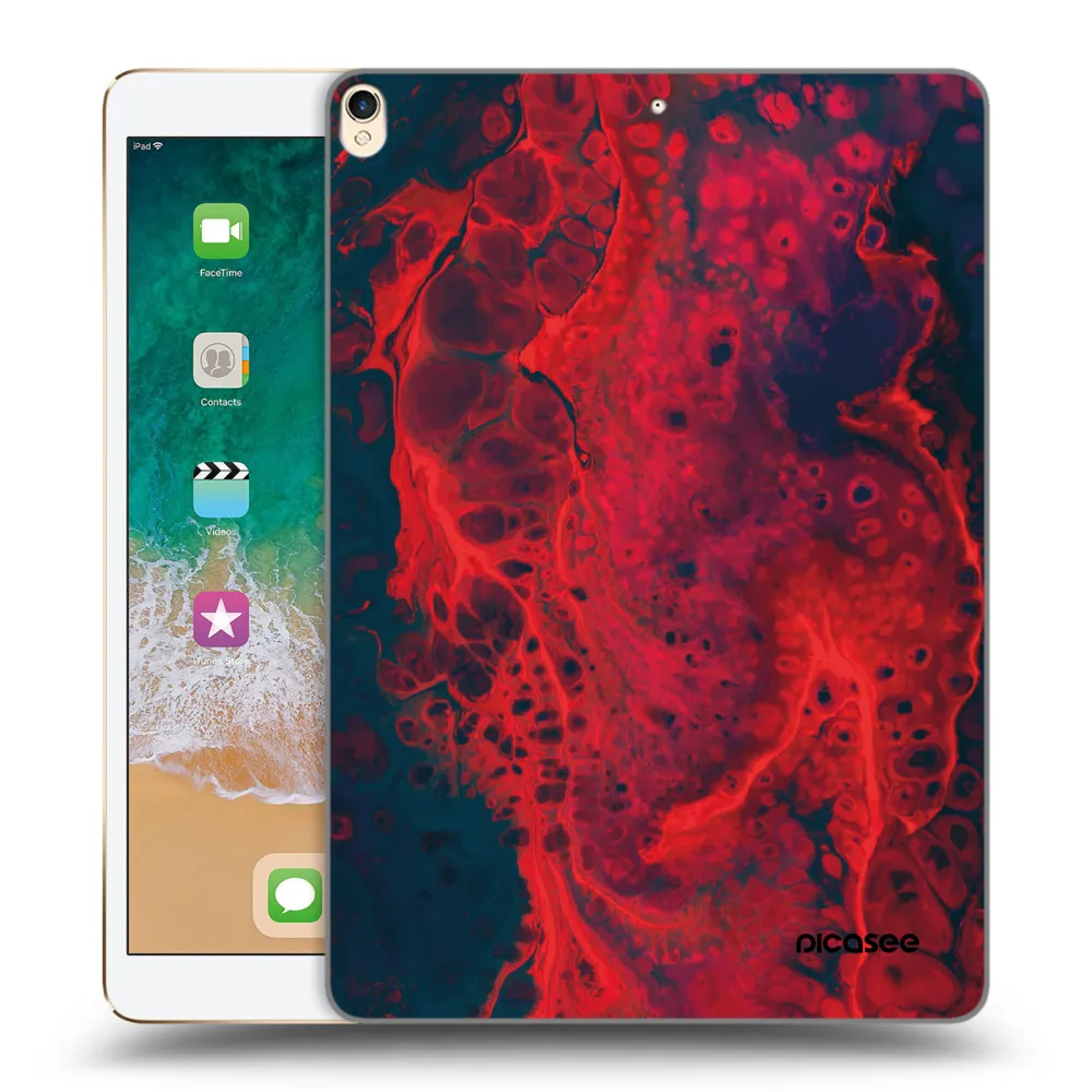 Picasee διαφανής θήκη σιλικόνης Apple iPad Pro 10.5" 2017 (2. gen) - Organic red
