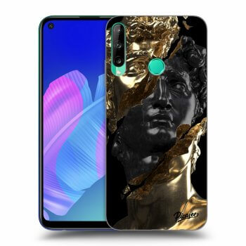 Picasee Μαύρη θήκη σιλικόνης για Huawei P40 Lite E - Gold - Black