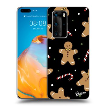 Picasee Μαύρη θήκη σιλικόνης για Huawei P40 Pro - Gingerbread