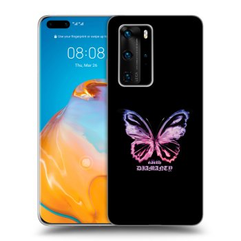 Picasee Μαύρη θήκη σιλικόνης για Huawei P40 Pro - Diamanty Purple