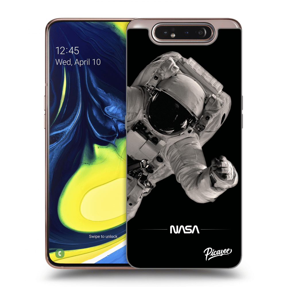 Picasee διαφανής θήκη σιλικόνης Samsung Galaxy A80 A805F - Astronaut Big