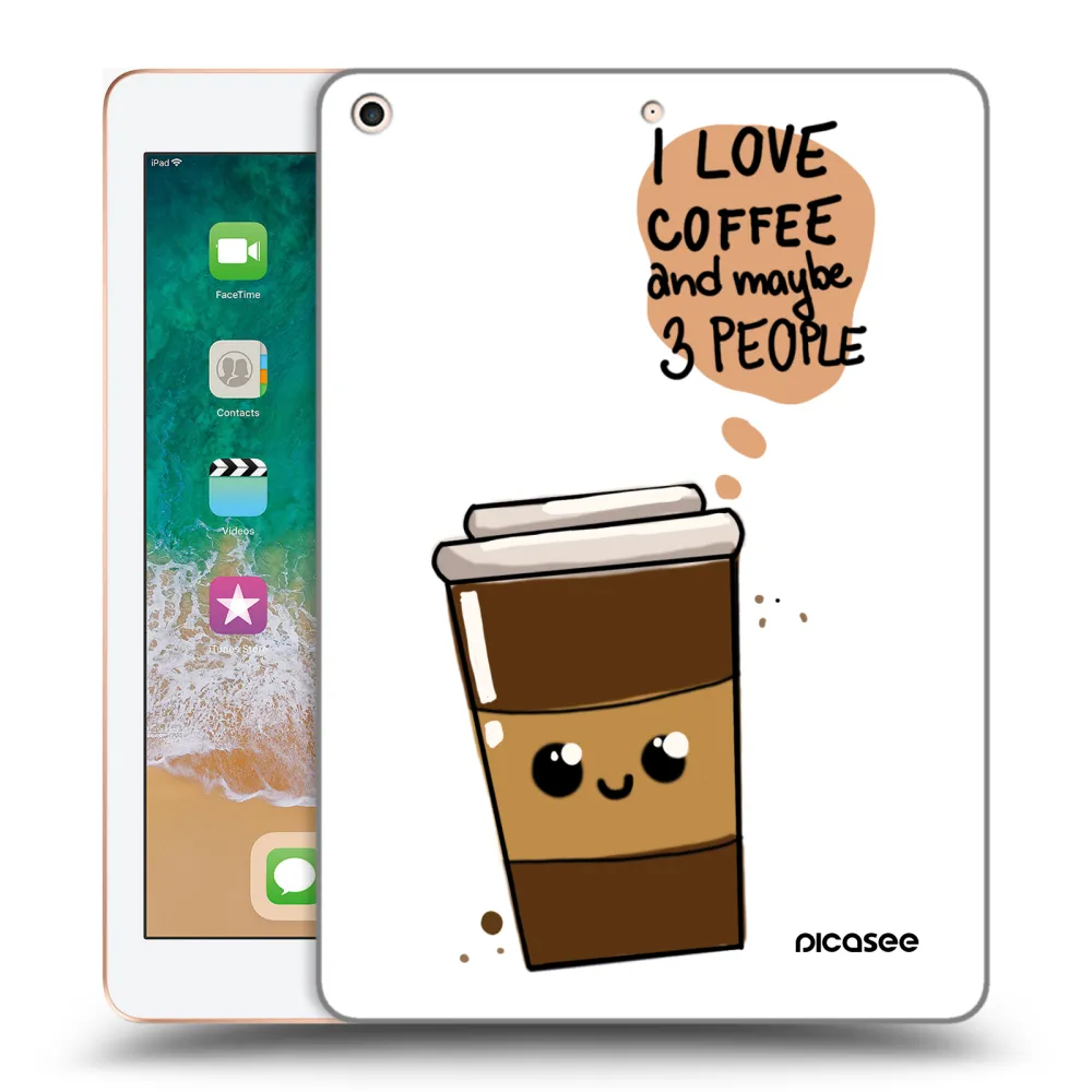 Picasee διαφανής θήκη σιλικόνης Apple iPad 9.7" 2018 (6. gen) - Cute coffee