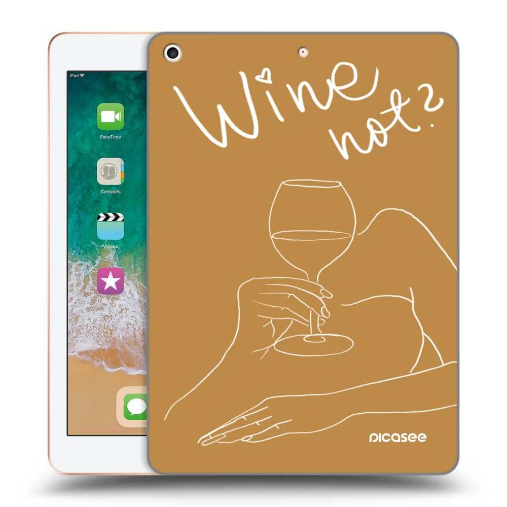 Picasee διαφανής θήκη σιλικόνης Apple iPad 9.7" 2018 (6. gen) - Wine not