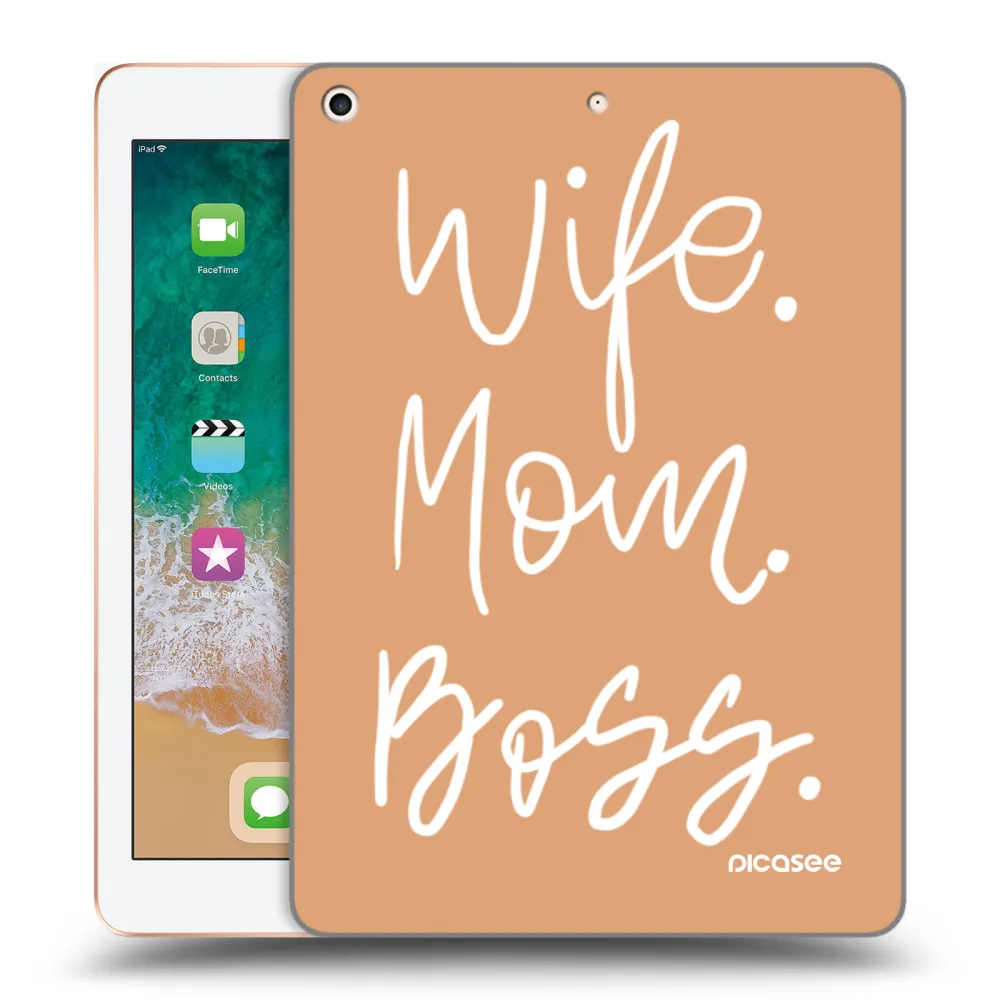 Picasee διαφανής θήκη σιλικόνης Apple iPad 9.7" 2018 (6. gen) - Boss Mama